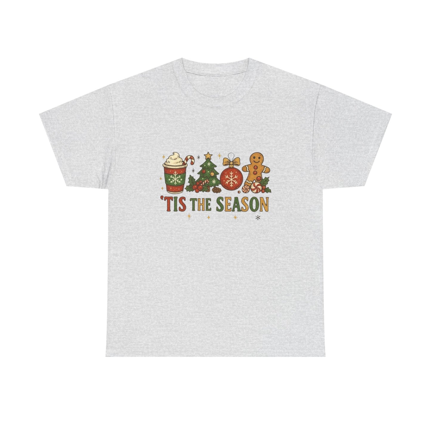 Tis The Season Christmas Graphic T Shirt NEW Unisex Heavy Cotton Tee