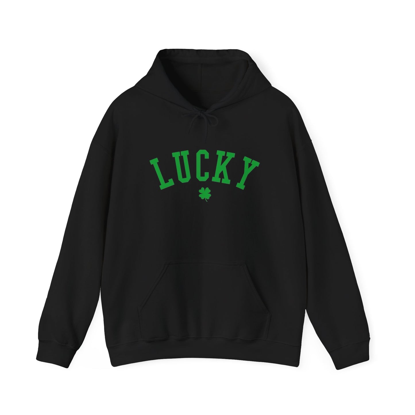 Lucky Green Clover Graphic Hoodie Men's Heavy Blend™ Hooded Sweatshirt