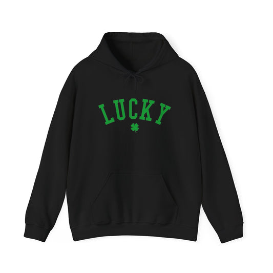 Lucky Green Clover Graphic Hoodie Men's Heavy Blend™ Hooded Sweatshirt