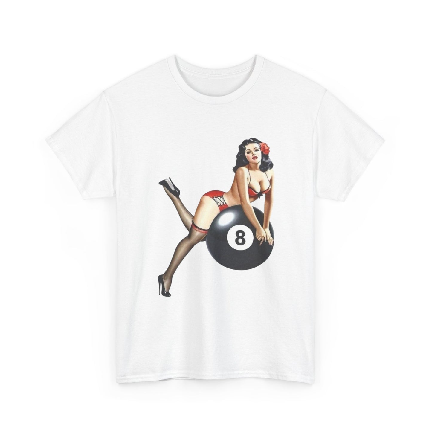 8ball Pin Up Model Graphic T Shirt NEW ADULT