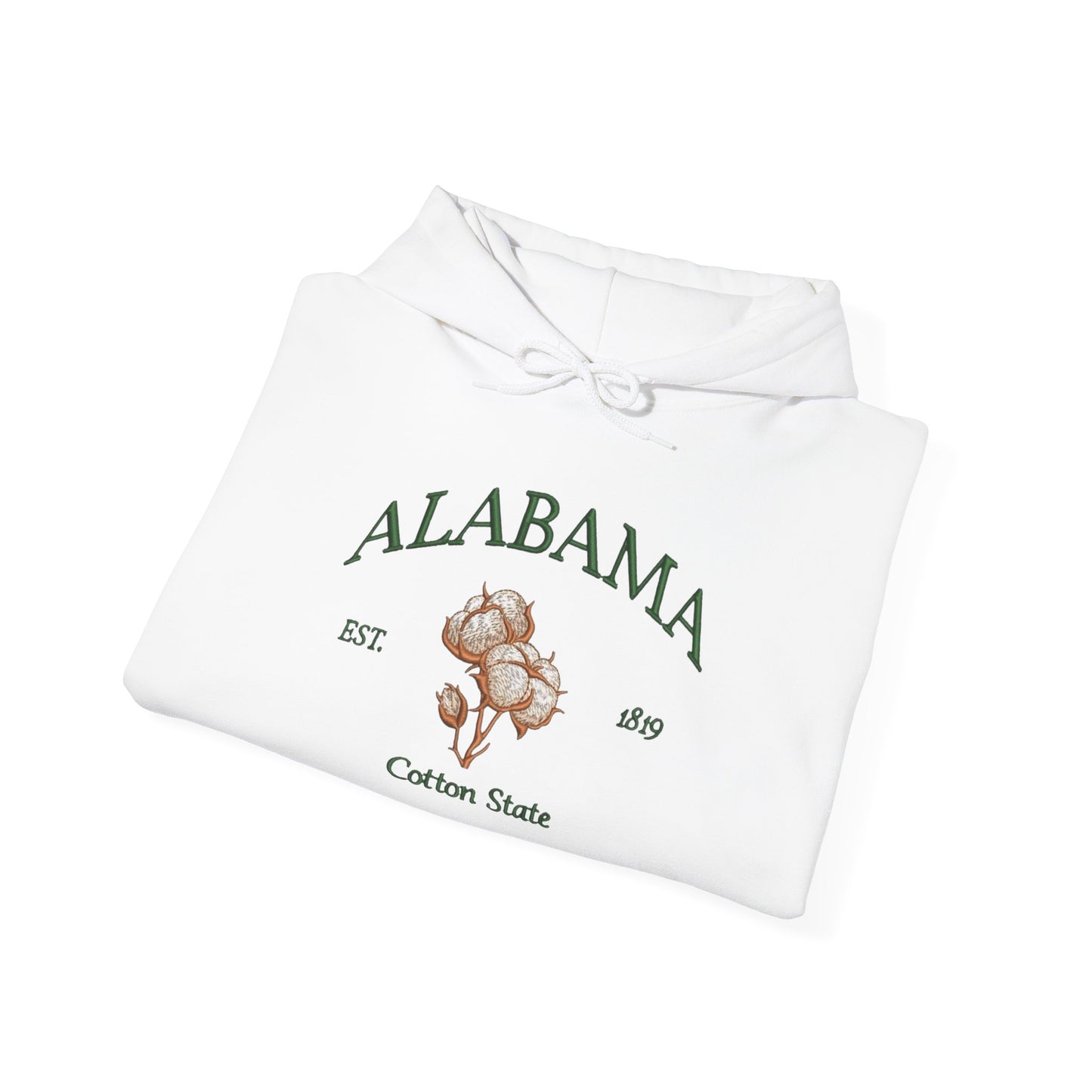 Alabama The Cotton State Graphic Hoodie Heavy Blend Sweatshirt NEW