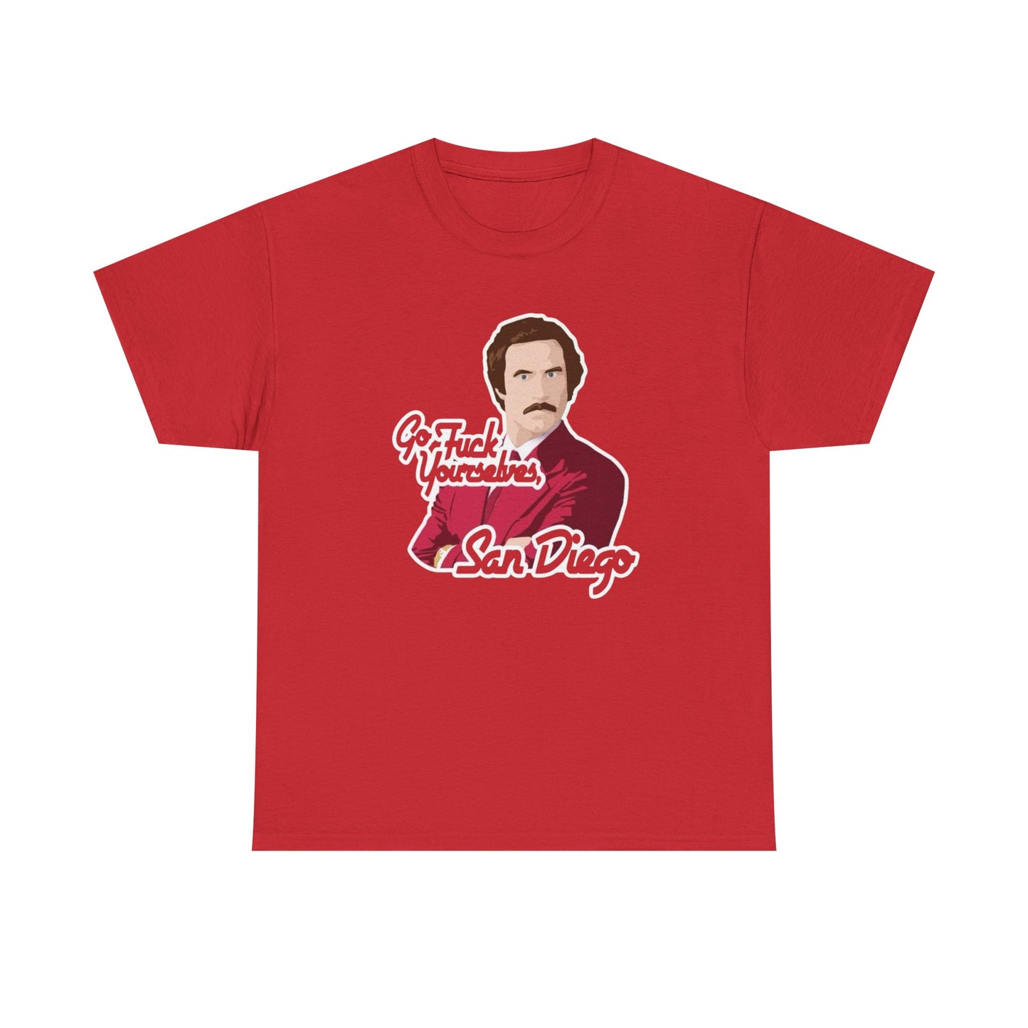 Anchorman Ron Burgundy San Diego Graphic T Shirt Unisex Heavy Cotton Tee