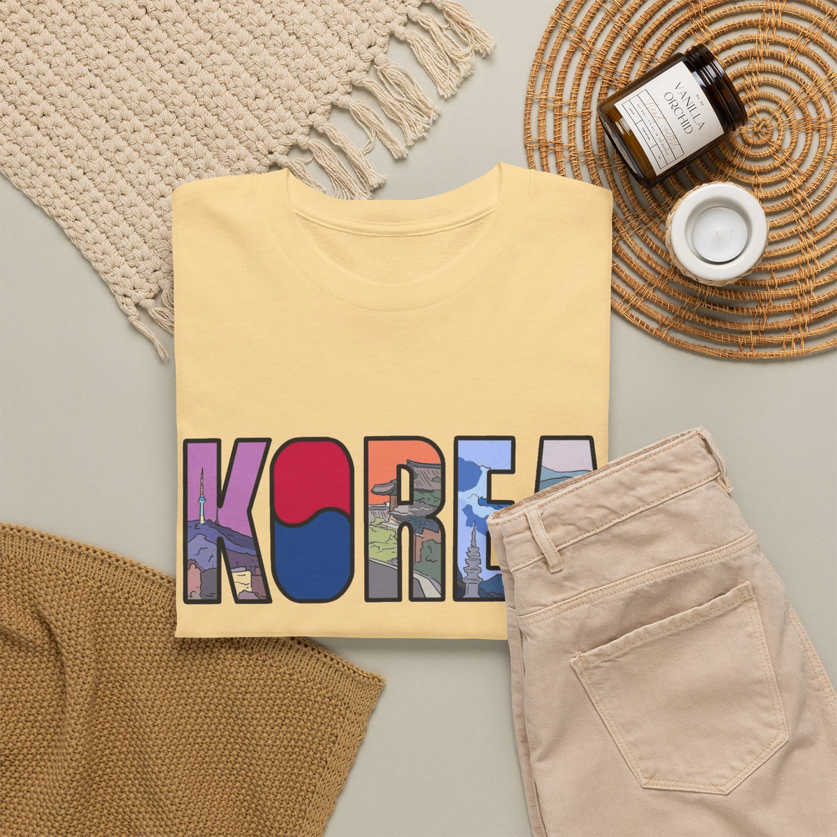 Korea Graphic T Shirt Men's Korean Heavy Cotton Tee