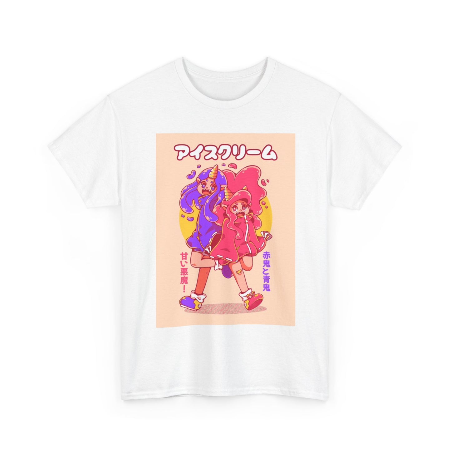 Anime Cute Tshirt Girly Cartoon Graphic retro Unisex Heavy Cotton Tee