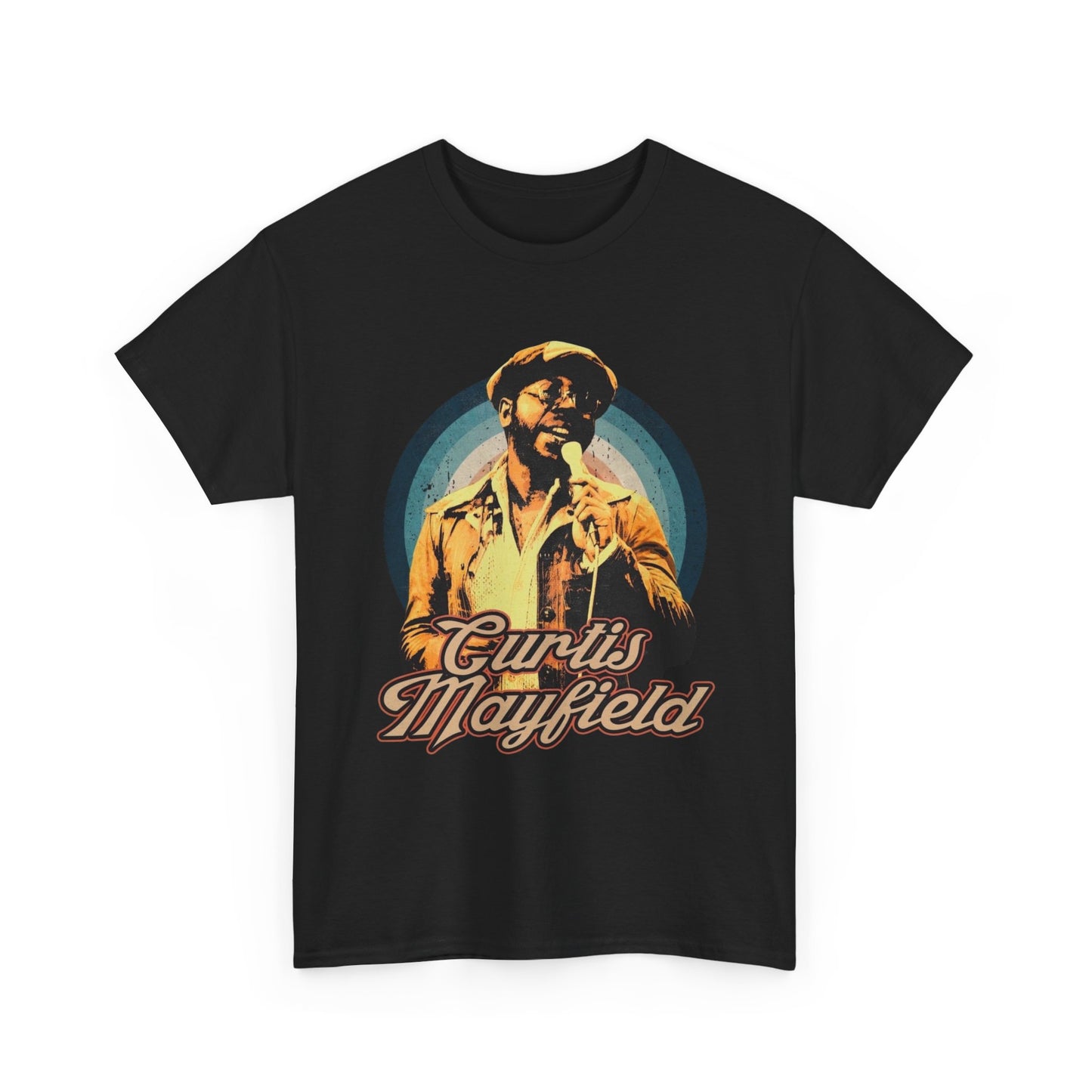 Curtis Mayfield Vintage Graphic T Shirt Unisex Heavy Cotton Tee