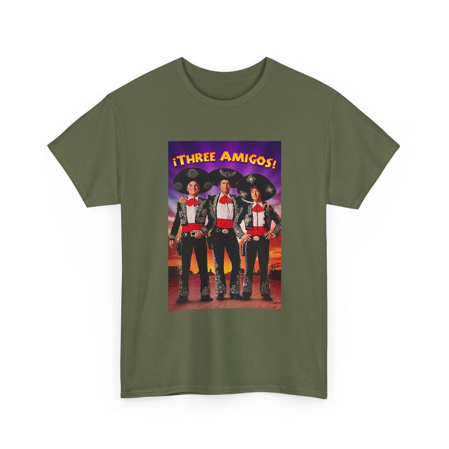 Three Amigos Tshirt Steve Martin Graphic Vintage Comedy Unisex Heavy Cotton Tee