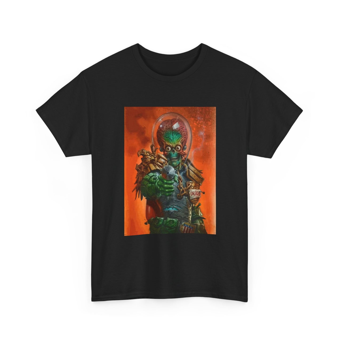 Mars Attacks Movie Poster Tv Shirt Funny Aliens Unisex Heavy Cotton Tee