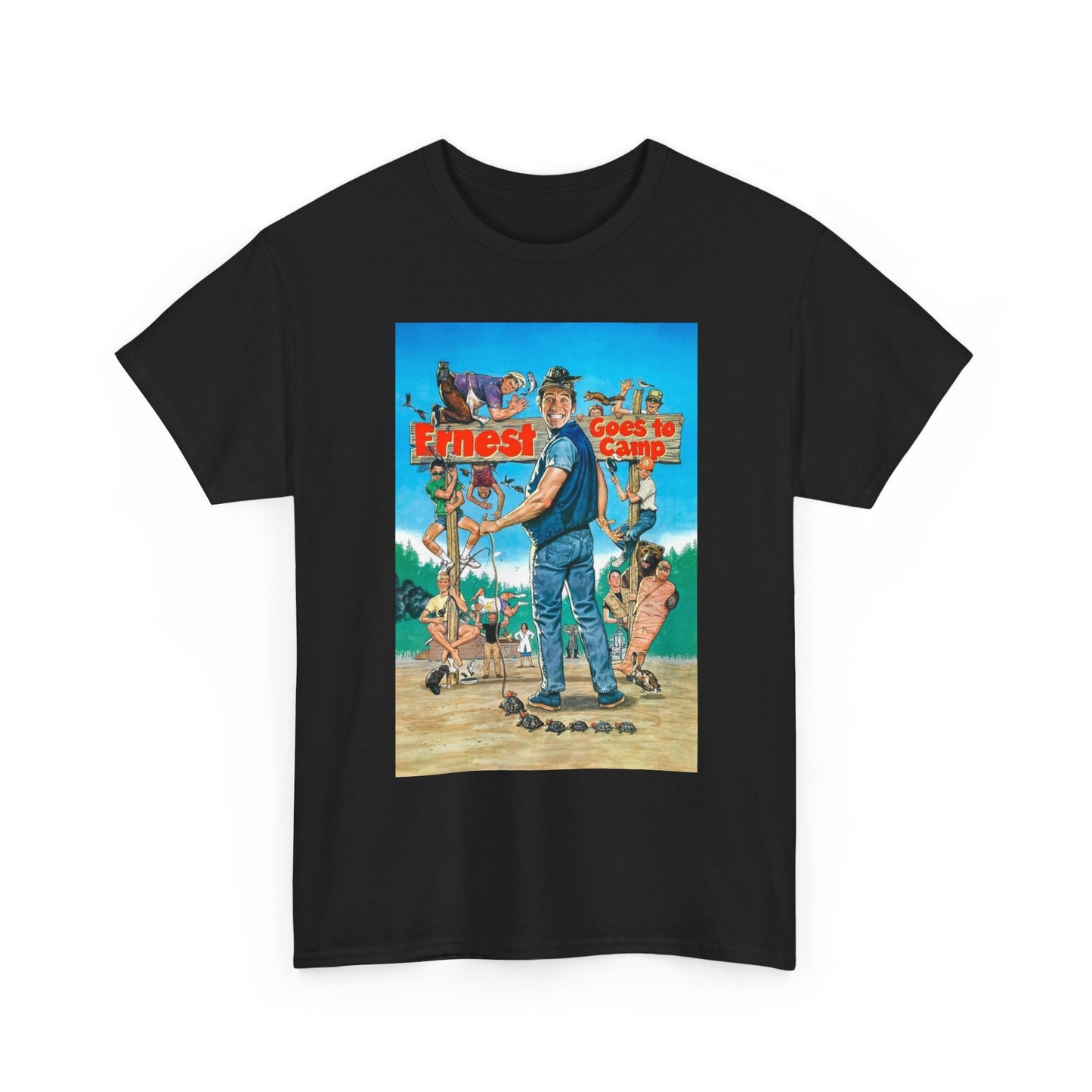 Ernest Goes Movie Poster T Shirt Funny Graphic Vintage Unisex Heavy Cotton Tee