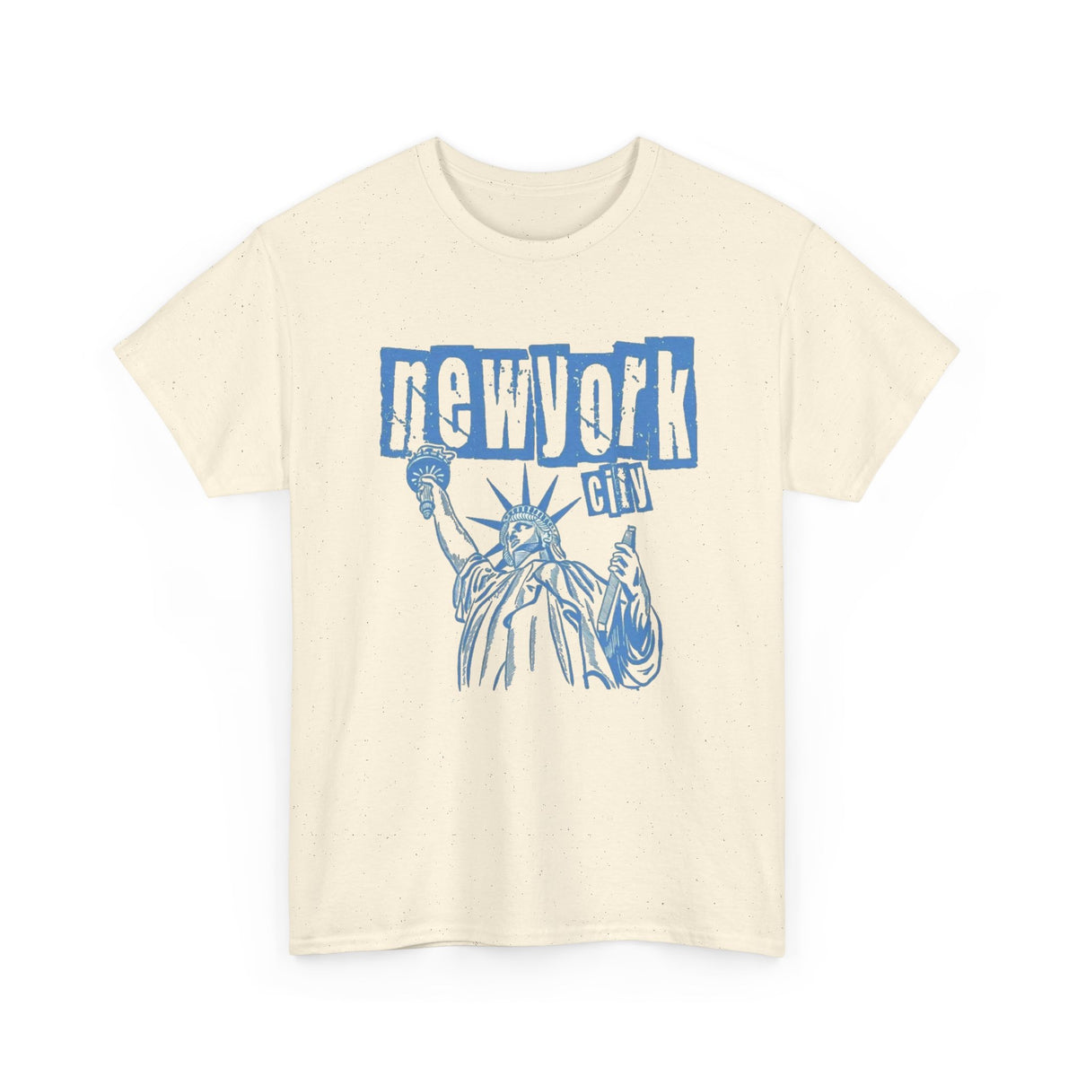 New York Retro Classic Graphic T Shirt Men's Liberty  Heavy Cotton Tee