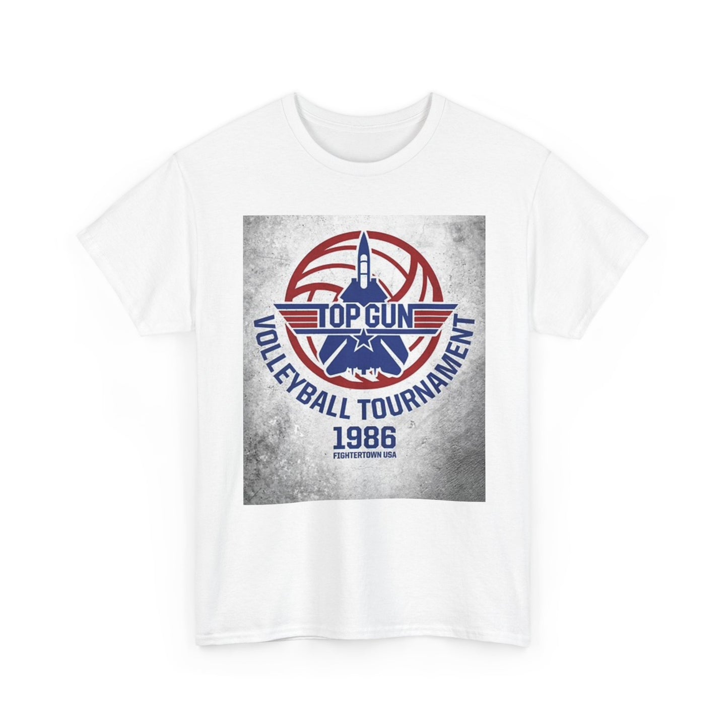 Top gun Volleyball tournament T Shirt Retro Graphic Unisex Heavy Cotton Tee