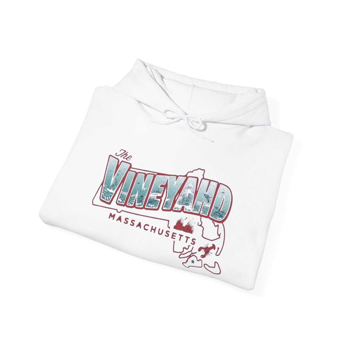 The Vineyard Massachusetts NEW Graphic Hoodie Hooded Sweatshirt NEW ADULT