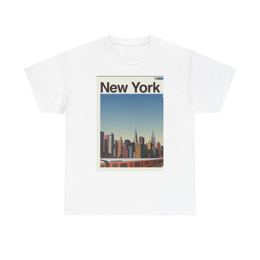 New York Skyline Graphic T Shirt Cotton Tee Apparel New