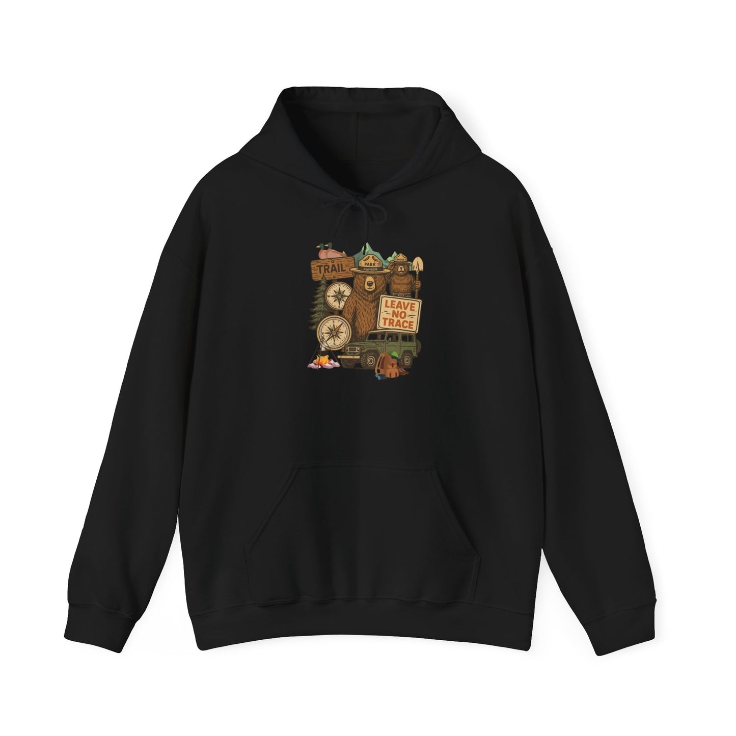 Leave No Trace Camping Graphic Hoodie Heavy Blend™ Hooded Sweatshirt