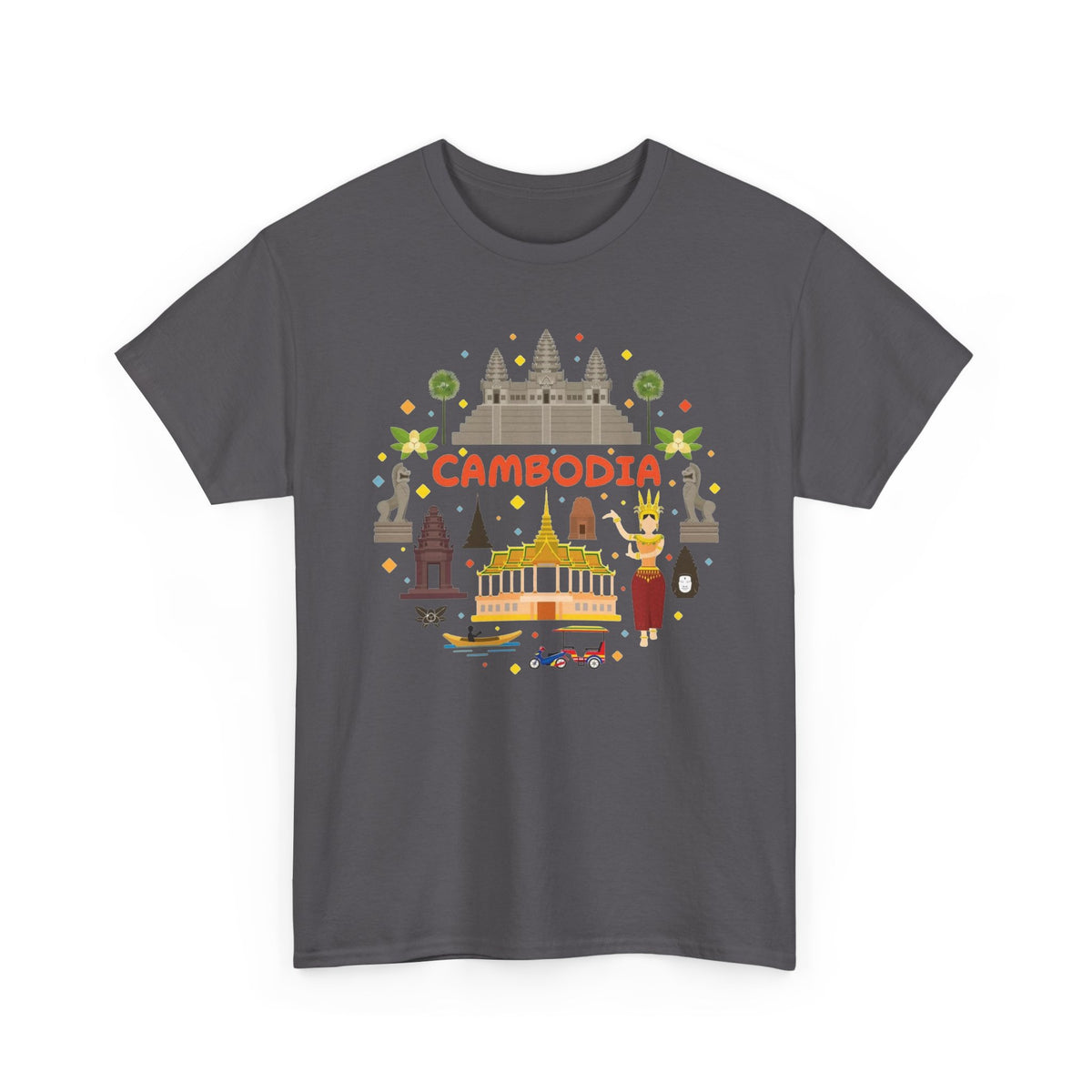 Cambodia Angkor Wat Temple Graphic T-Shirt Men's Graphic Tee