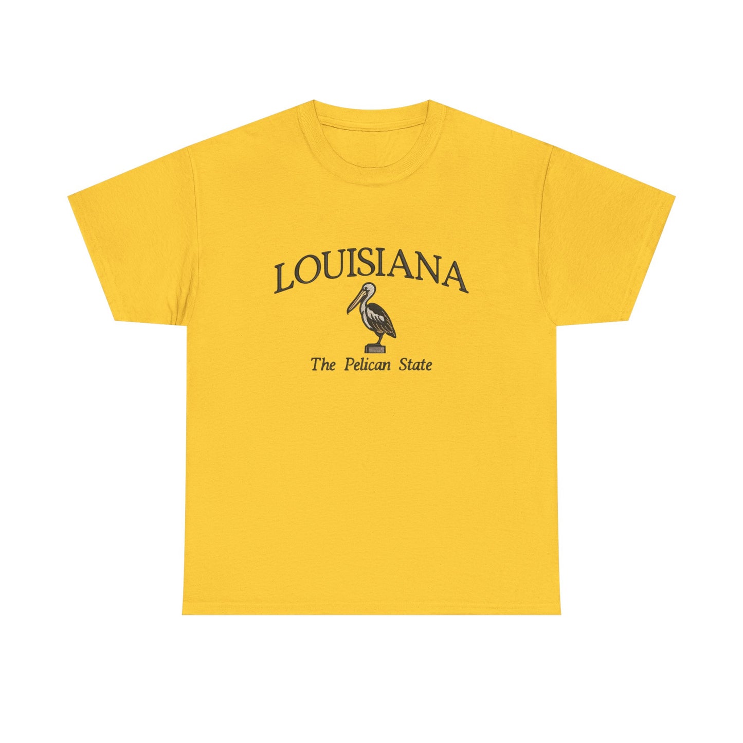 Louisiana The Pelican State Graphic T Shirt NEW Unisex Heavy Cotton Tee