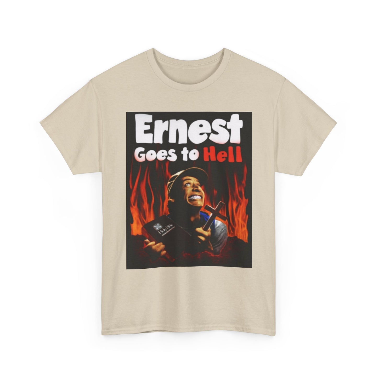 Ernest Goes To Hell Graphic T Shirt Funny Vintage Poster Unisex Heavy Cotton Tee