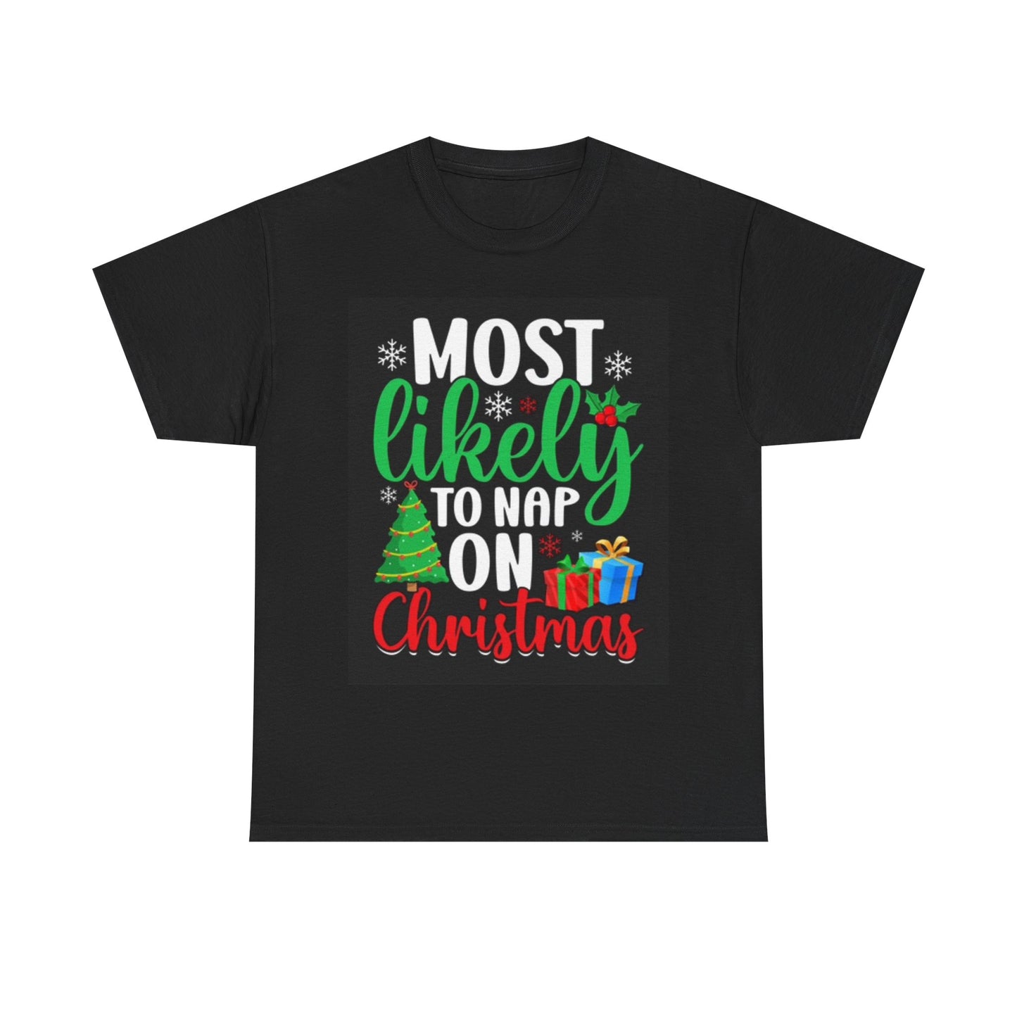 Funny Christmas Shirt Napping Santa Toys Unisex Heavy Cotton Tee