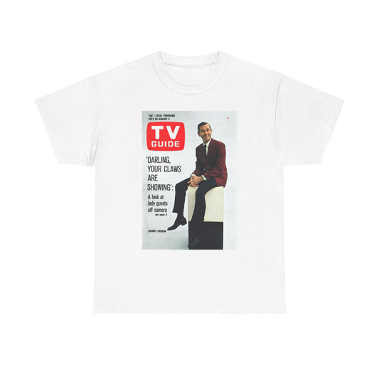 Johnny Carson T Shirt Vintage Late Night Graphic Retro Unisex Heavy Cotton Tee