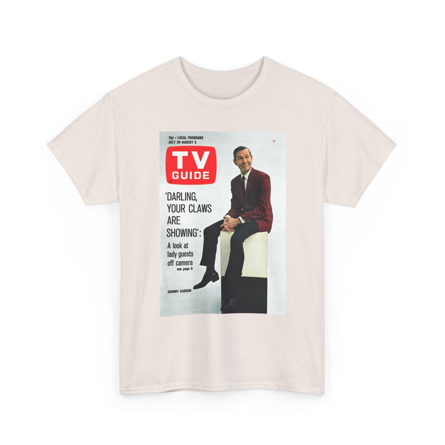 Johnny Carson T Shirt Vintage Late Night Graphic Retro Unisex Heavy Cotton Tee