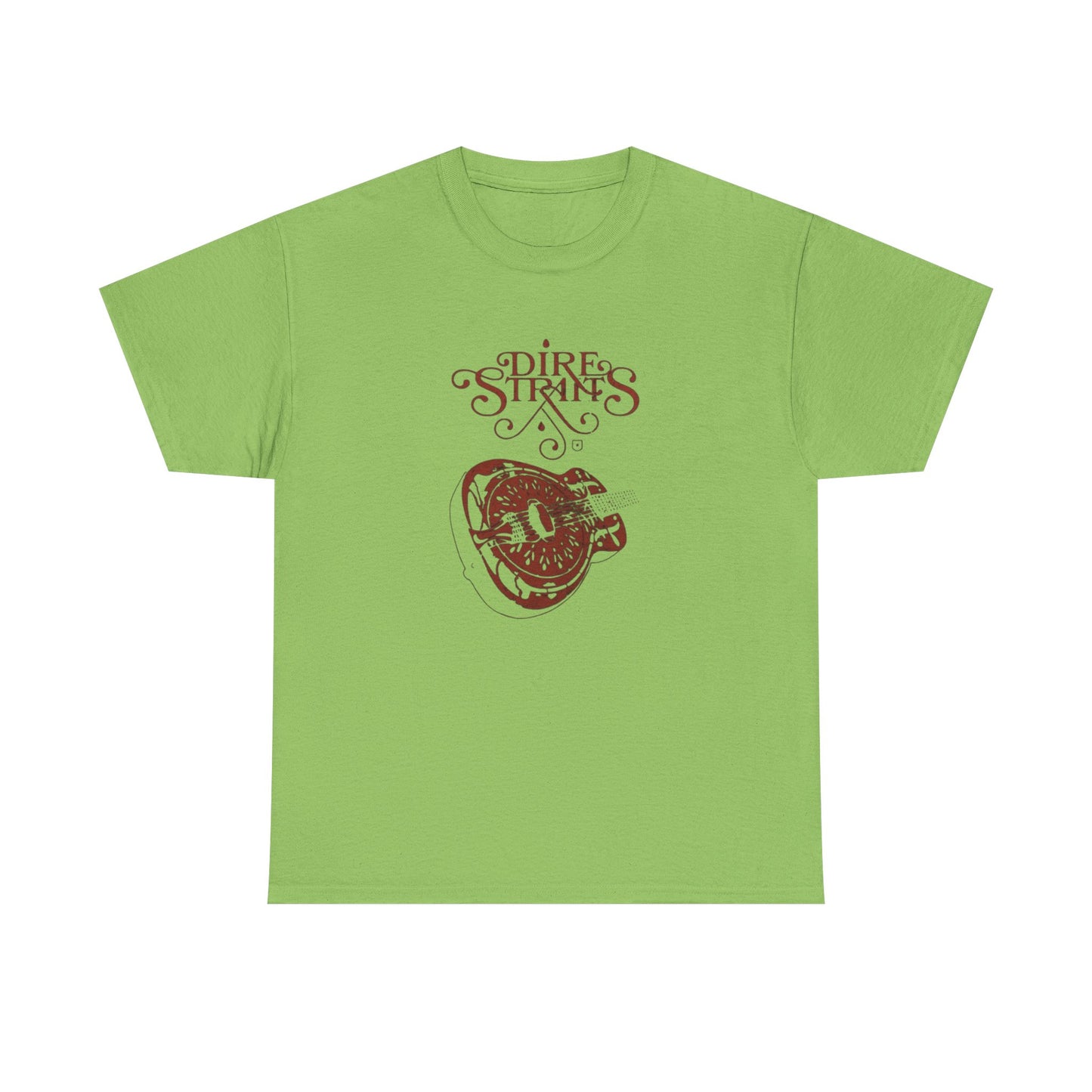 Dire Straits Vintage Guitar Graphic T Shirt NEW ADULT Unisex Heavy Cotton Tee