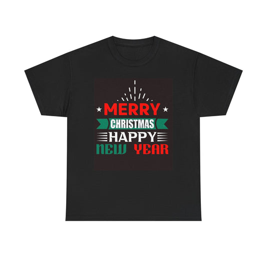 Merry Christmas Happy New Year T Shirt Graphic Santa New York Unisex Heavy