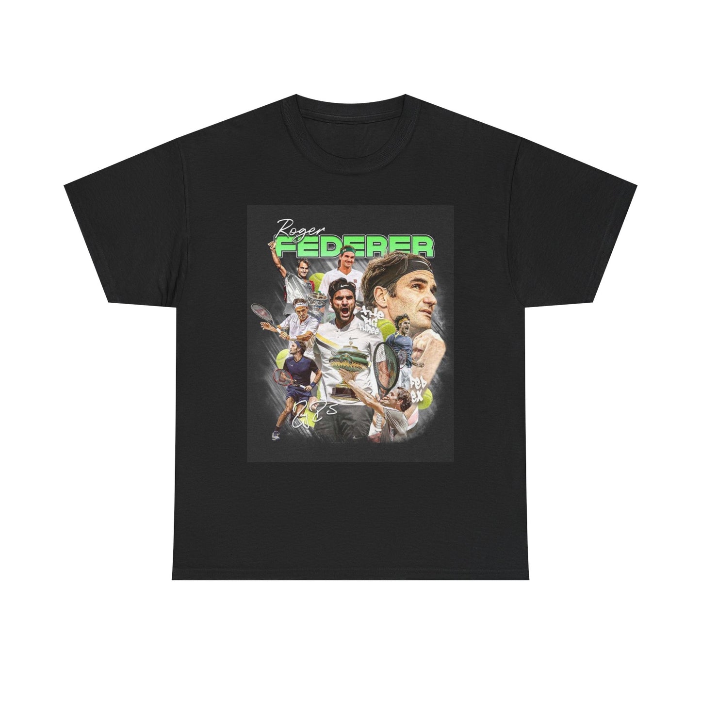 Roger Federer Tennis Graphic T Shirt Vintage Unisex Heavy Cotton Tee