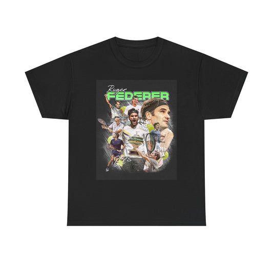 Roger Federer Tennis Graphic T Shirt Vintage Unisex Heavy Cotton Tee