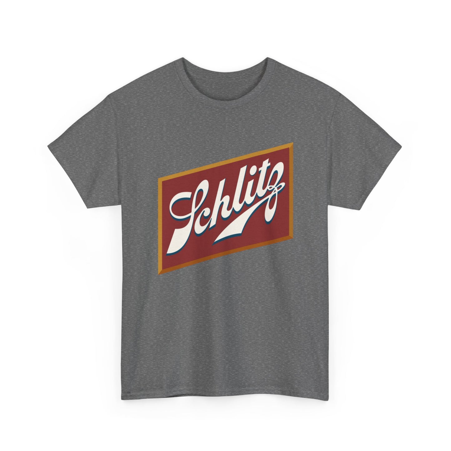 Schlitz Graphic T Shirt Vintage Beer Logo New England Unisex Heavy Cotton Tee