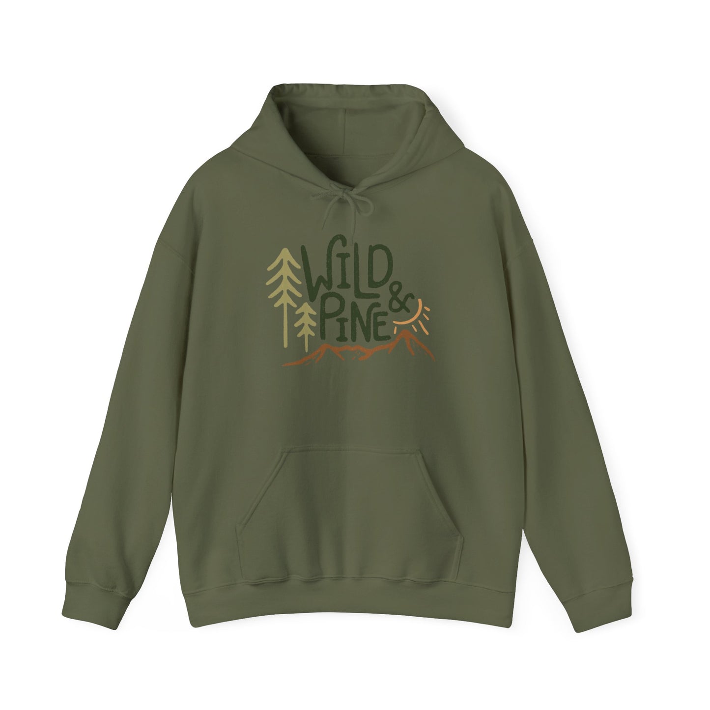 Wild And Pine Outdoors Graphic Hoodie Unisex Heavy Blend™ Hooded Sweatshirt