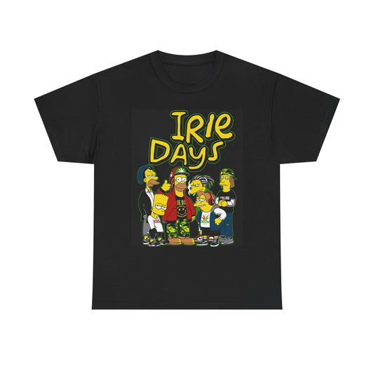 Irie Days Graphic T Shirt Simpsons Retro Cartoon Funny Unisex Heavy Cotton Tee