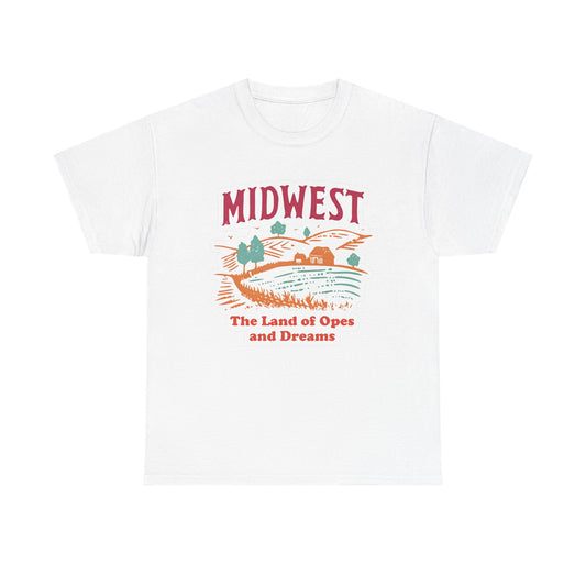 Midwest Land Of Opes And Dreams Graphic T Shirt NEW Adult Tee