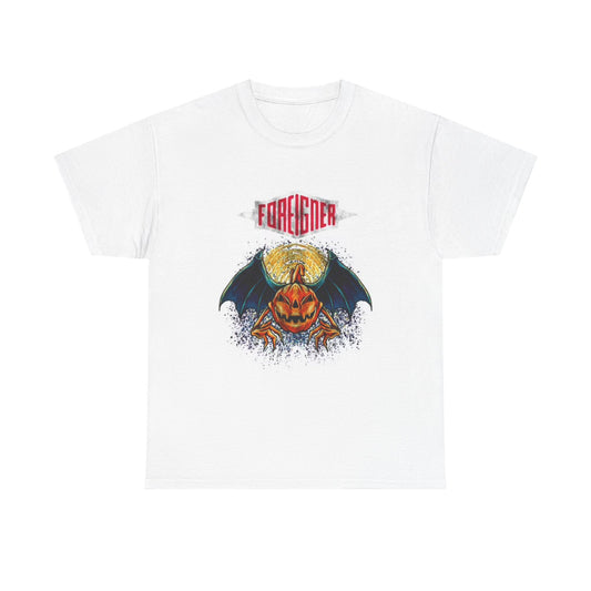 Foreigner Band Graphic Vintage T Shirt Halloween Unisex Heavy Cotton Tee