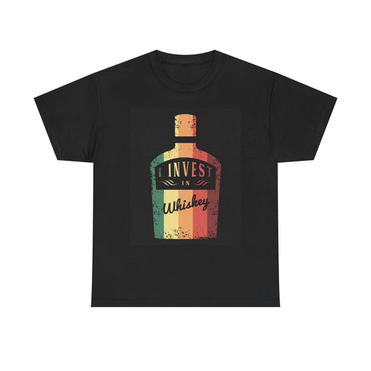 I Invest In Whiskey Graphic T Shirt Country Woods Unisex Heavy Cotton Tee