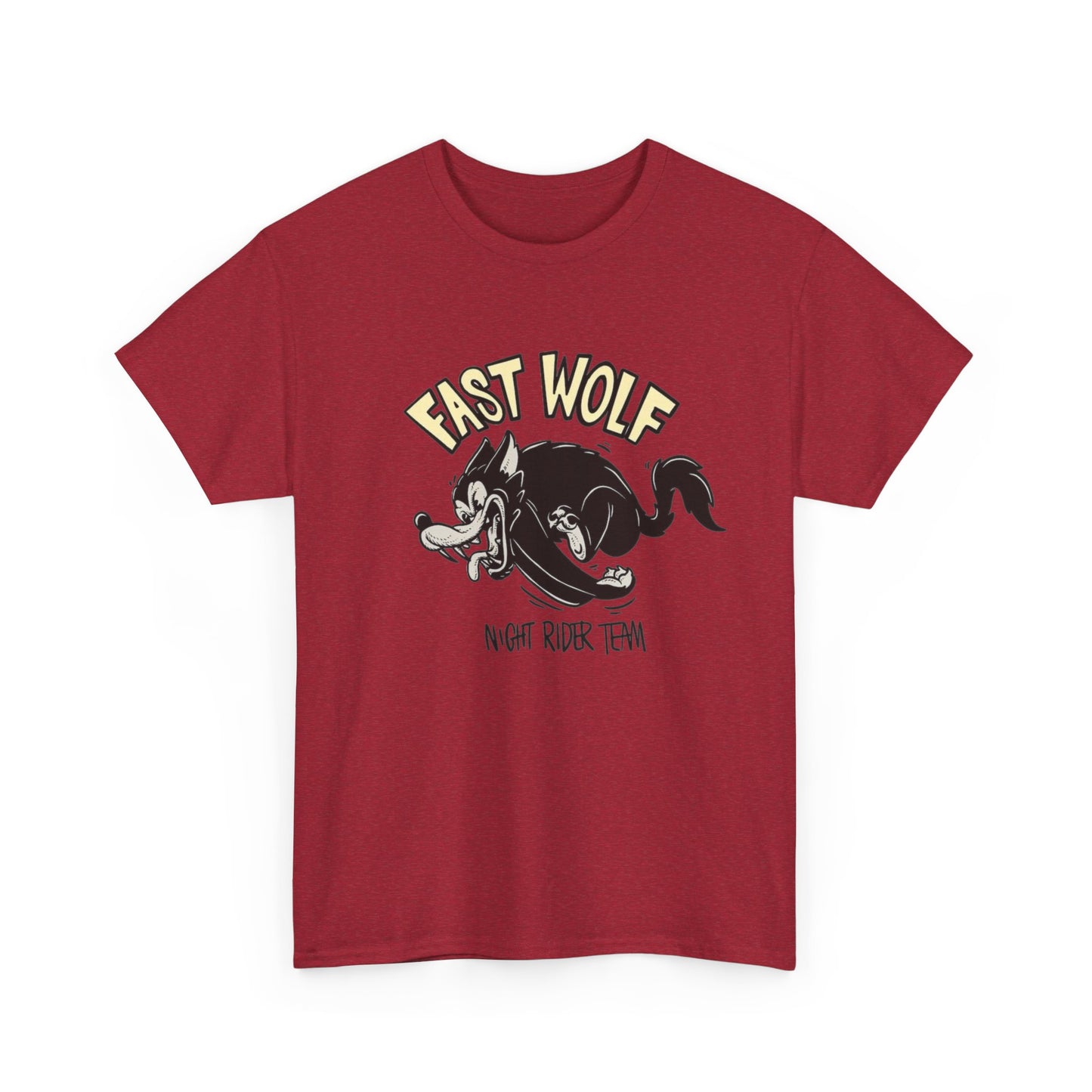 Fast Wolf Graphic T Shirt Unisex Heavy Cotton Tee GIFT NEW