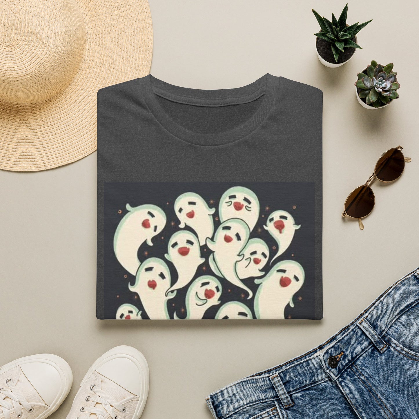 Graphic Ghosts T Shirt Funny Cute Casper Unisex Softstyle T-Shirt