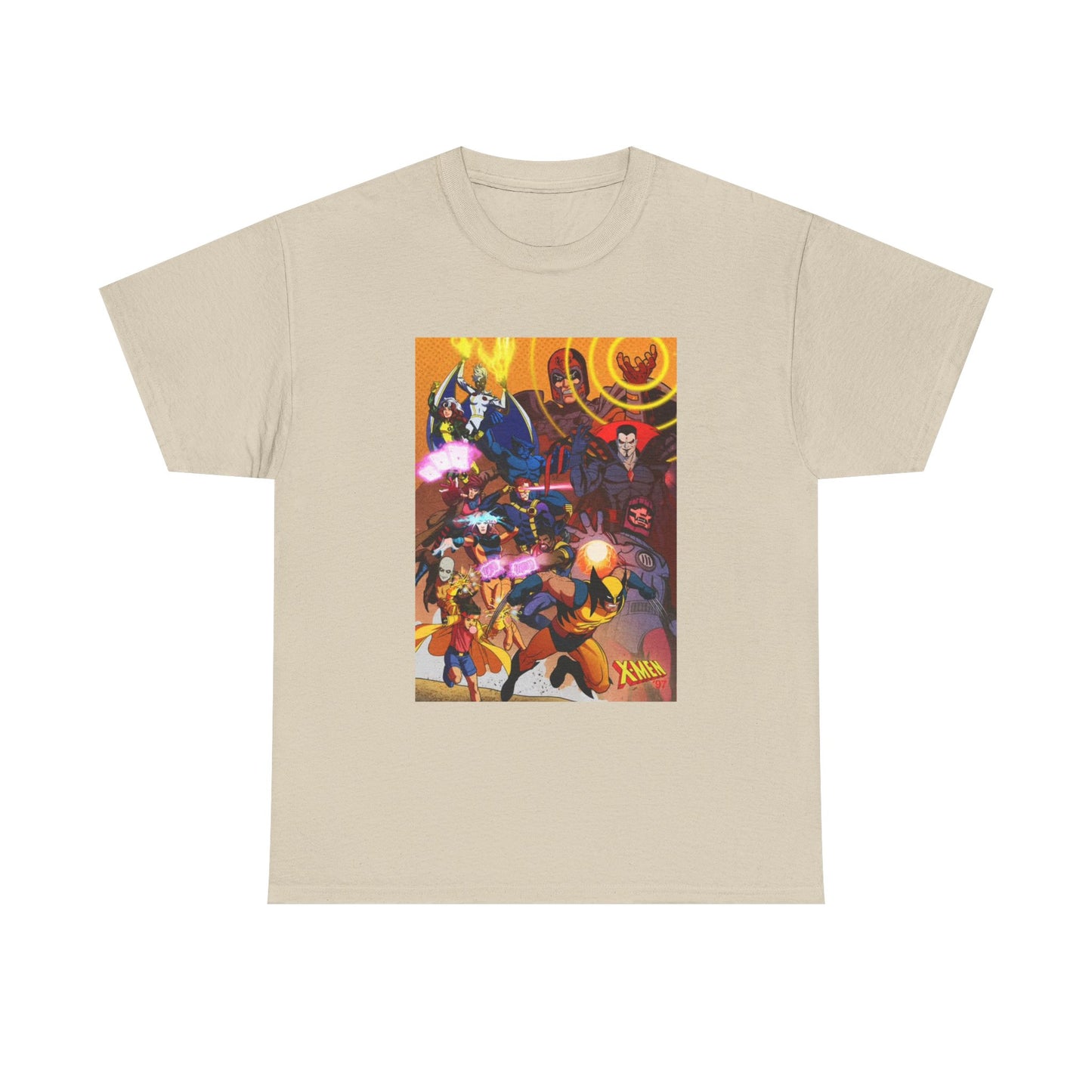 Cartoon Graphic Tee Xmen Comic Book Retro Vintage Tee Unisex Heavy Cotton Tee