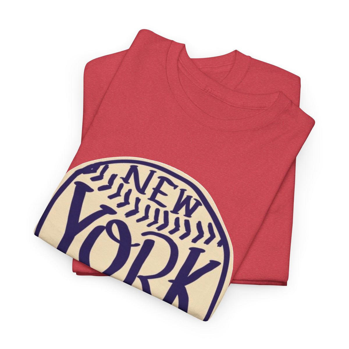 New York Retro Baseball Graphic T Shirt Men's Heavy Cotton Tee