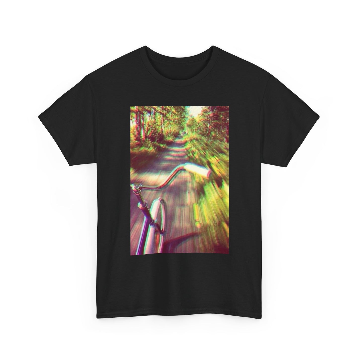 Trippy Bike Ride T Shirt Unisex Heavy Cotton Vintage Gift NEW