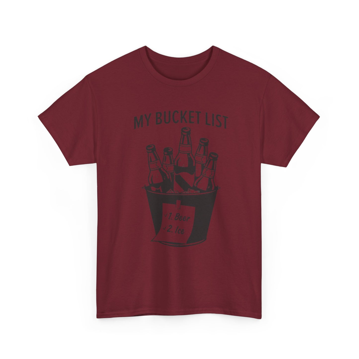 My Bucket List Beer And Ice Graphic T Shirt ADULT NEW