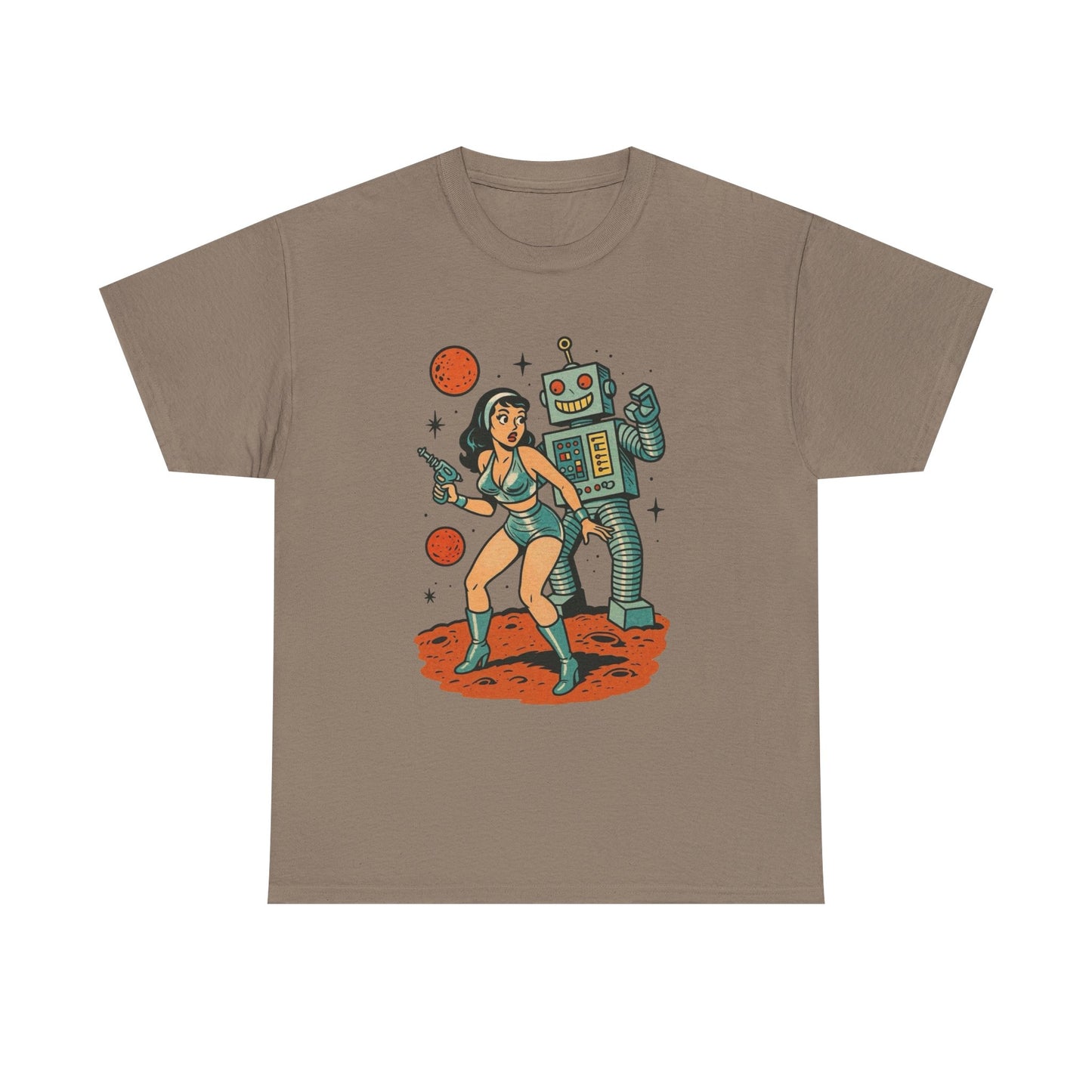 Robot Dancing Funny Graphic T Shirt Unisex Heavy Cotton Tee GIFT NEW