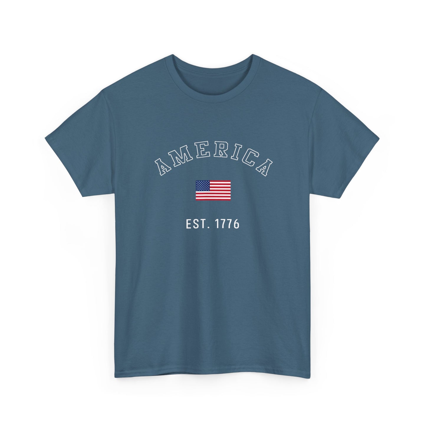 America EST 1776 Graphic T Shirt ADULT NEW
