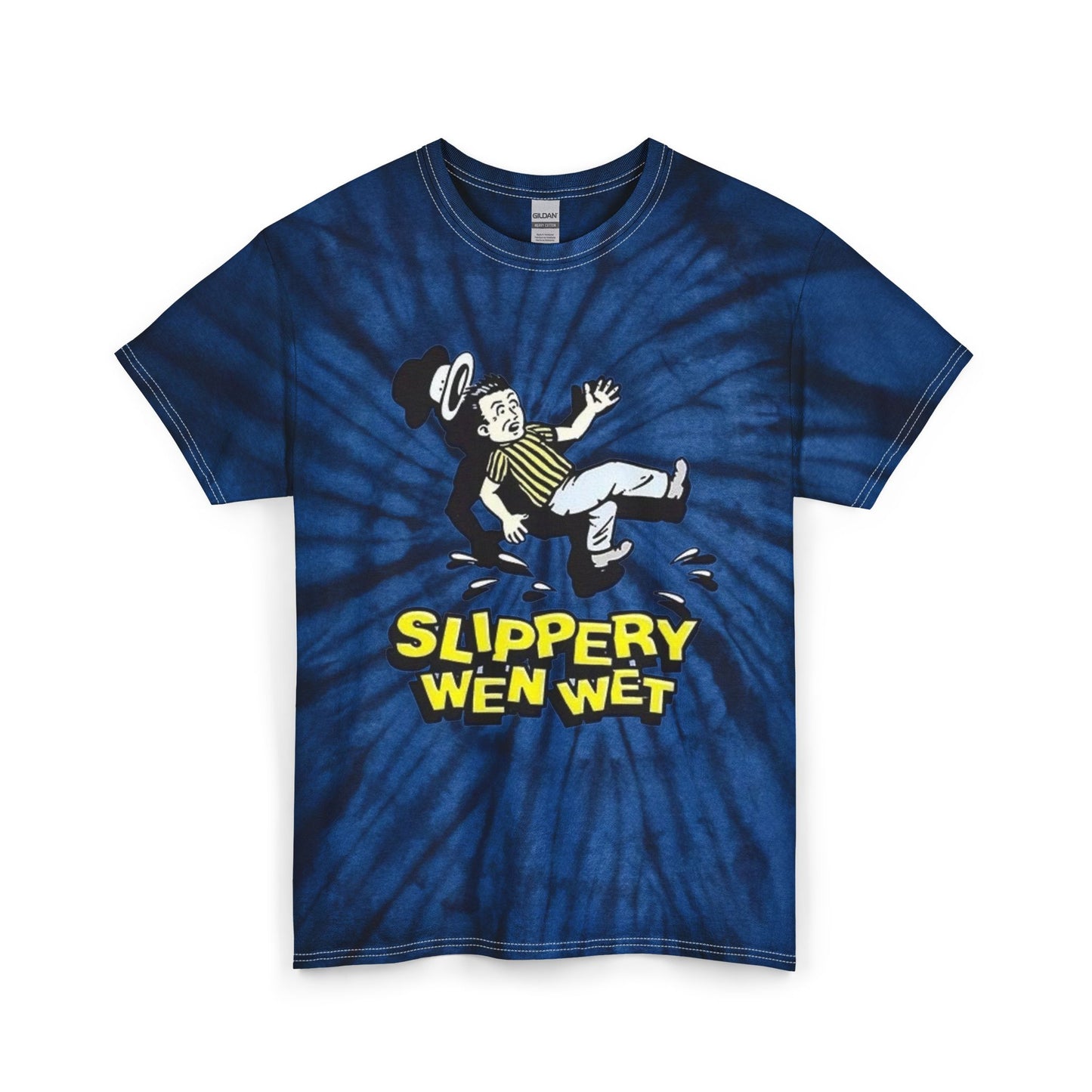 Slippery When Wet Funny T Shirt Unisex Tie Dye Cotton Tee Gift