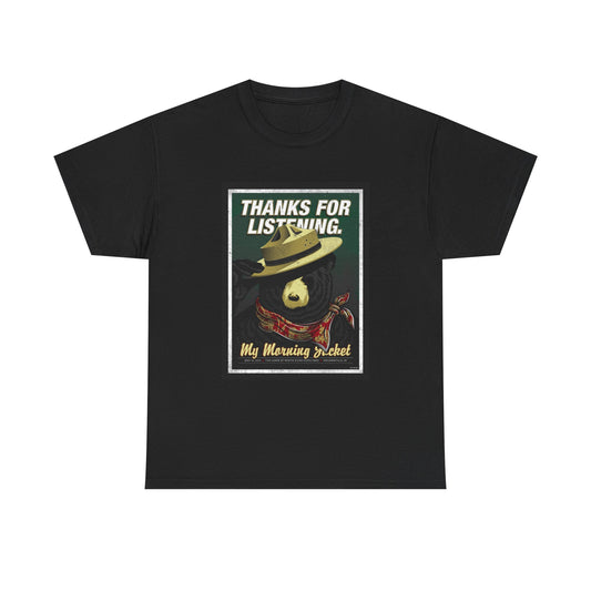 My Morning Jacket Tshirt Thanks for Listening Rock Unisex Heavy Cotton Tee