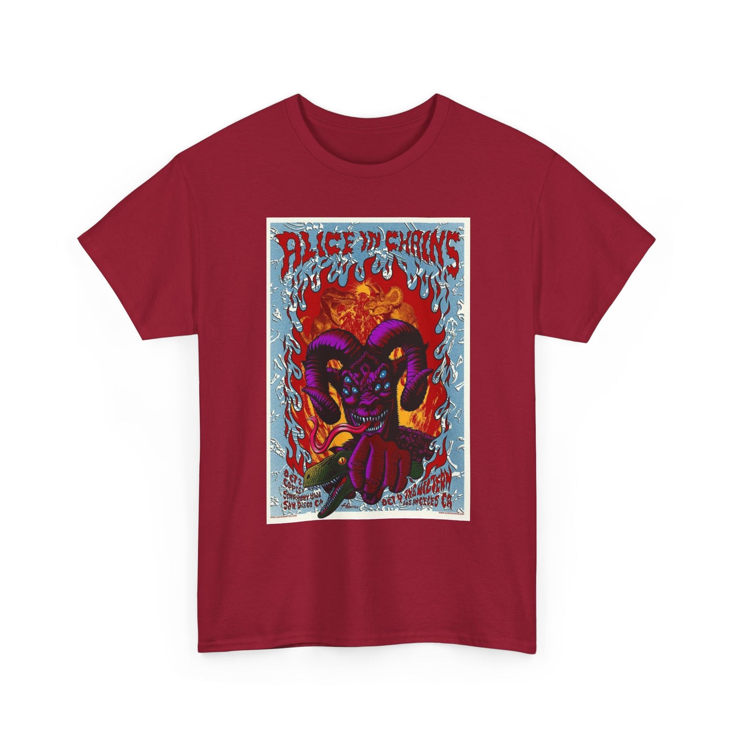 Alice In Chains Rock Band T Shirt Merch Poster Unisex Heavy Cotton Tee