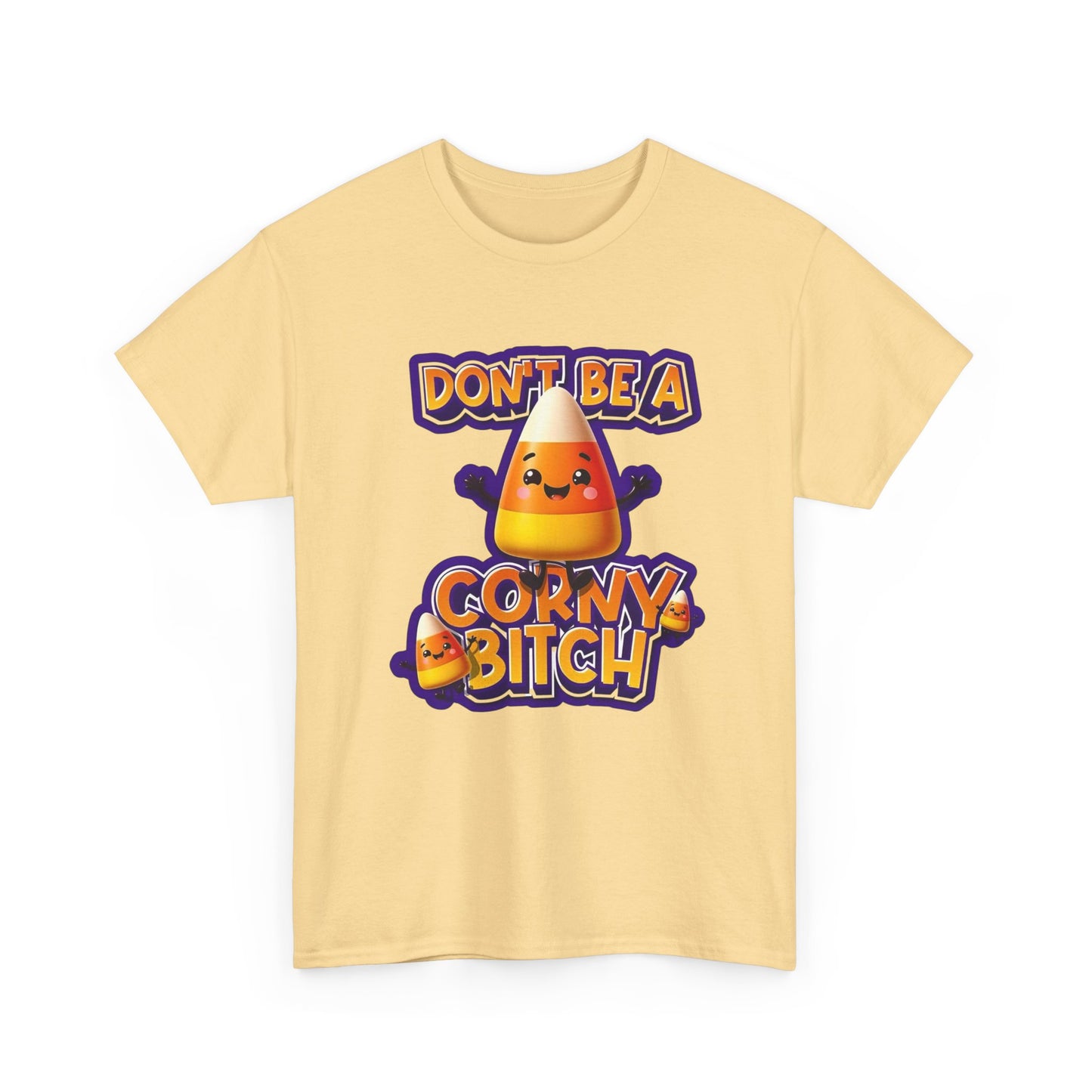 Funny Candy Corn Halloween Graphic T Shirt NEW Unisex Heavy Cotton Tee