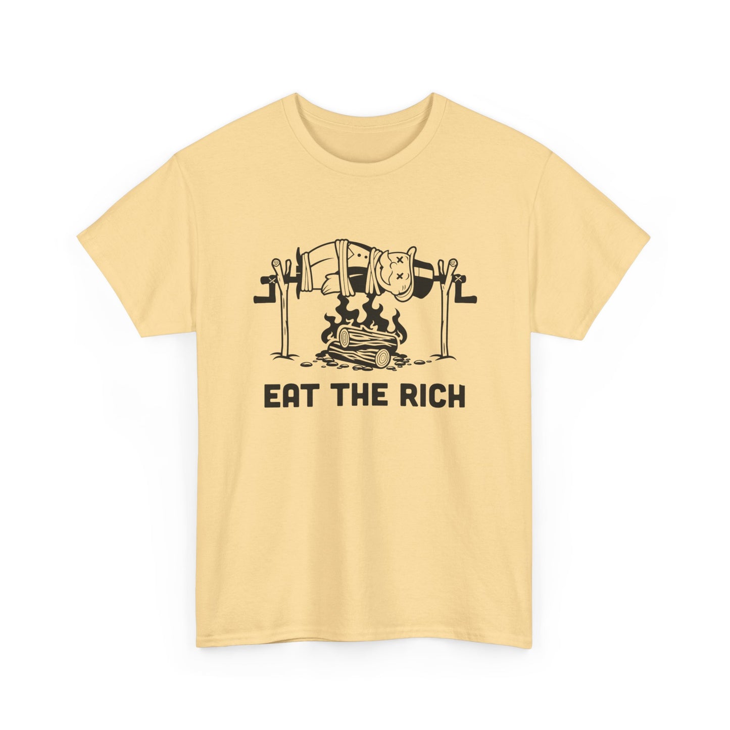 Eat The Rich Graphic T Shirt Unisex Heavy Cotton Tee