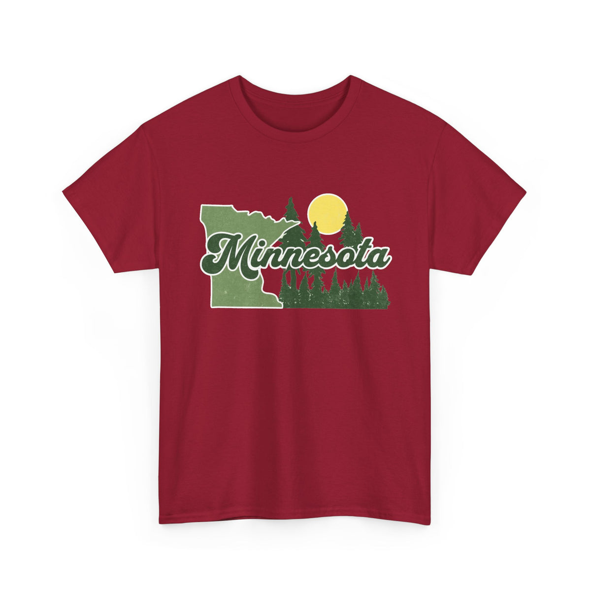 Minnesota Forrest Graphic T Shirt Men's Heavy Cotton Tee