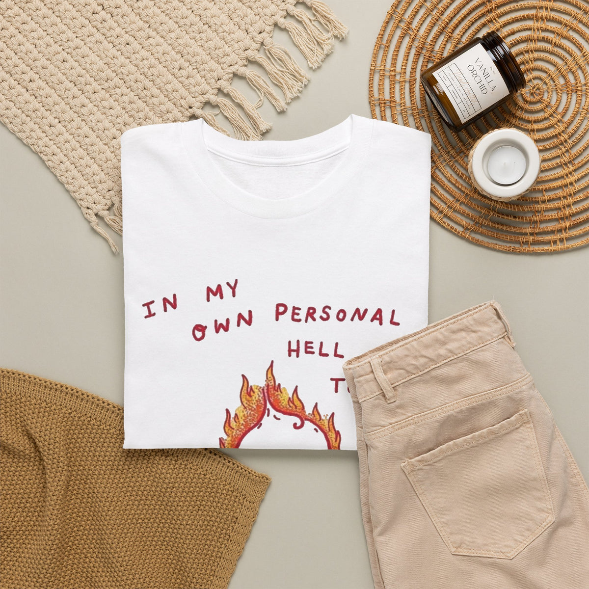 Personal Hell Flaming T-Shirt | Funny Dark Humor Graphic Tee Men's Graphic Tee