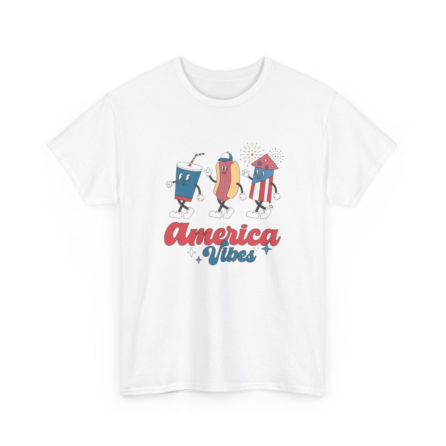 America Vibes BBQ Graphic T Shirt ADULT NEW