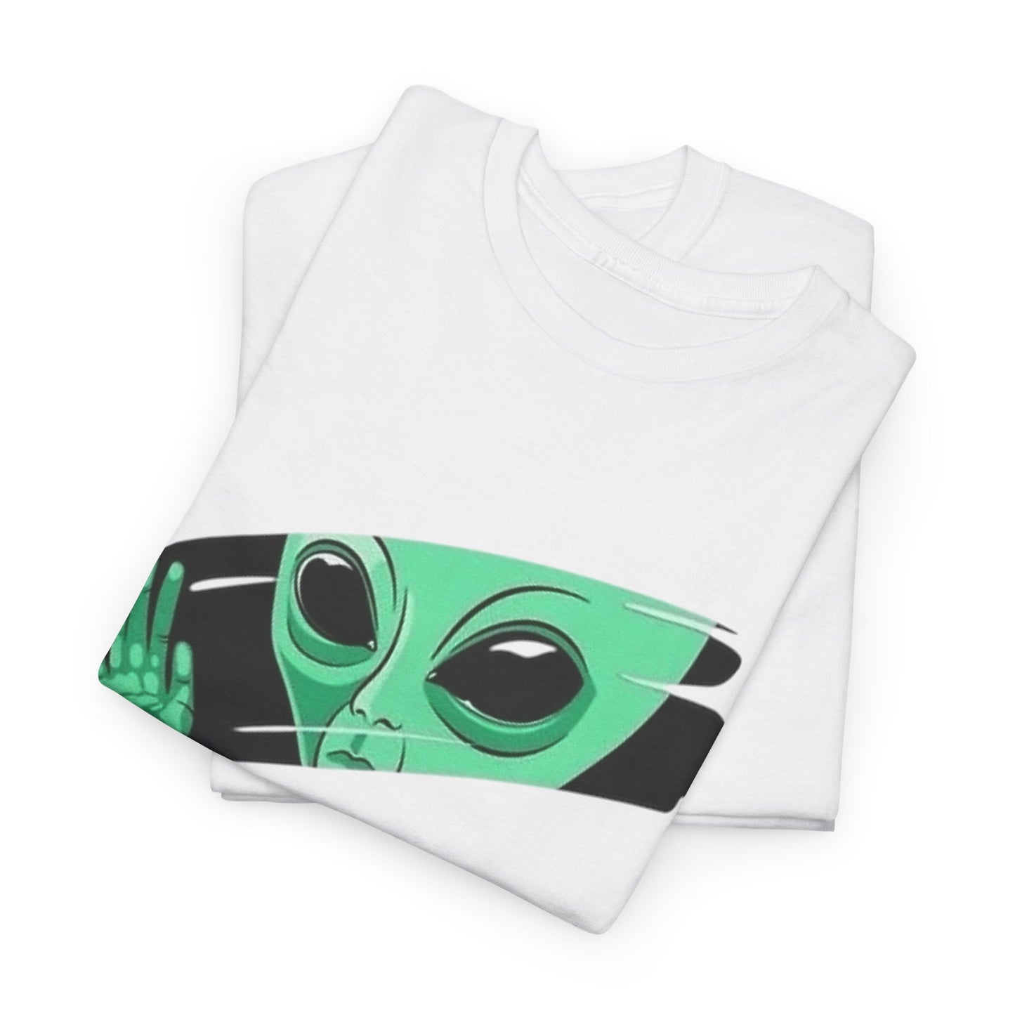 Aliens Watching Us Graphic T Shirt Men's Heavy Cotton Tee